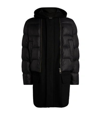 Neil Barrett Oversized Double Layer Puffer Coat In 0101 Black