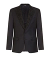 DOLCE & GABBANA EMBROIDERED-LAPEL TAILORED JACKET,15930616
