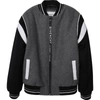 Givenchy Colour Block Stripe Detail Bomber Jacket In Grey