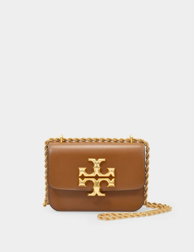 Tory Burch Eleanor Schultertasche Convertible Klein Aus Braunem Leder In Brown