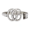 GUCCI SILVER DOUBLE G MARMONT RING