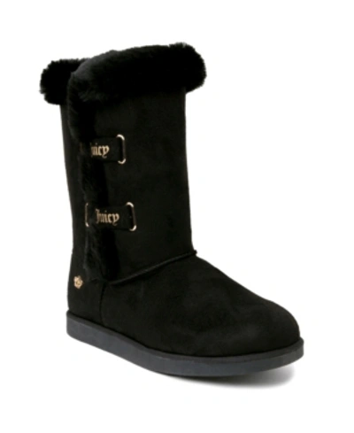 Juicy Couture Women's Koded Faux Fur Winter Boots In B-black
