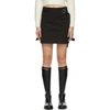 HELMUT LANG BLACK GABARDINE STRAP SKIRT