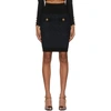 BALMAIN BLACK FLUFFY DIAMOND MINISKIRT