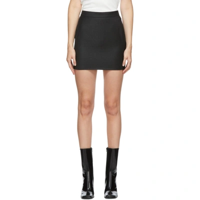 Gauge81 Fasnia Ribbed Stretch-knit Mini Skirt In Black