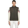 MONCLER KHAKI DOWN SKIHIST waistcoat