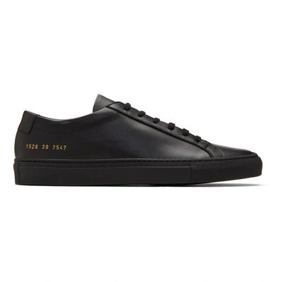 Common Projects Black Original Achilles Low Trainers