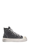 GIENCHI J.M. HIGH SNEAKERS IN BLACK LEATHER,11538269