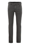 PRADA STRETCH DENIM TROUSERS,11538410