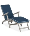 Safavieh Palmdale Outdoor Lounge Chair In Grey/navy