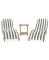 Safavieh Irena Outdoor 3-pc. Lounge Set (2 Lounges & 1 End Table) In Grey