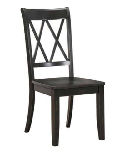 Furniture Edam Dining Room Side Chair In Black