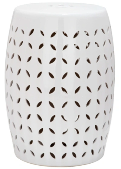 Safavieh Lattice Petal Garden Stool In White