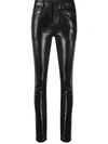 Saint Laurent Skinny Leather Trousers In Black