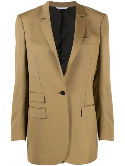 Tonello Straight-cut Blazer In Brown