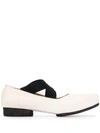 Uma Wang Square-toe Leather Ballerina Shoes In White