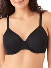Wacoal Back Appeal Polka-dot Pattern Minimiser-cup Stretch-woven Bra In Black