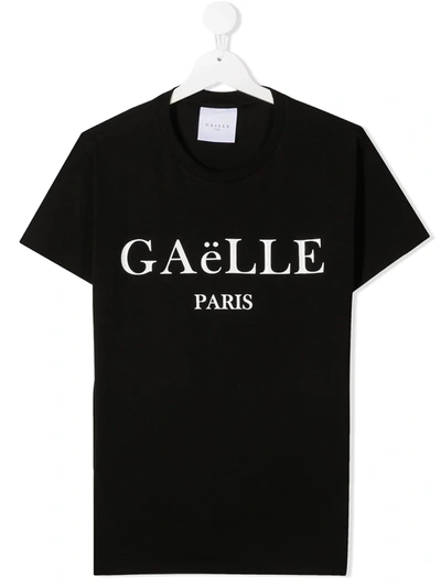 Gaelle Paris Kids' T-shirt Mit Logo In Black