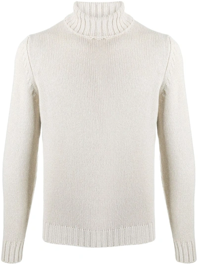 Dell'oglio Roll-neck Cashmere Jumper In 中性色