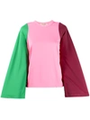 COMME DES GARÇONS TRI-COLOUR WIDE SLEEVE TOP