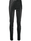 Arma Skinny Leather Trousers In Black