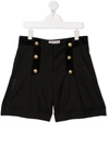 ALBERTA FERRETTI TEEN BUTTON-DETAIL SHORTS