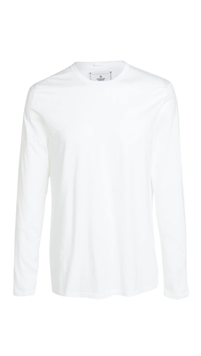 Reigning Champ Long Sleeve Tee In White