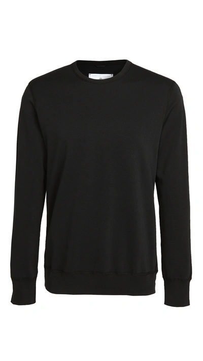 Reigning Champ Lightweight Crew Neck In Black