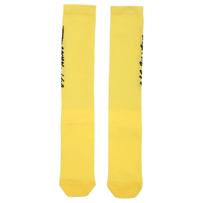 Pre-owned Off-white Pop Socks Yellow/black