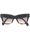 Celine Oversized Cat-eye Sunglasses In Black/brown
