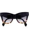 Celine Gradient Square Acetate Sunglasses In Black
