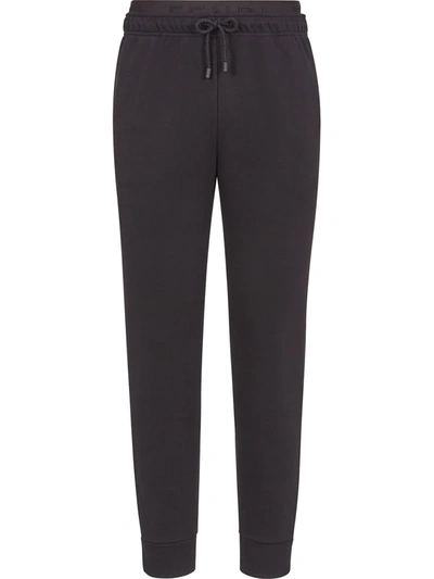 Fendi Drawstring-waist Cotton Trousers In Black