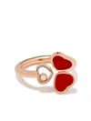 CHOPARD 18KT ROSE GOLD HAPPY HEARTS RING