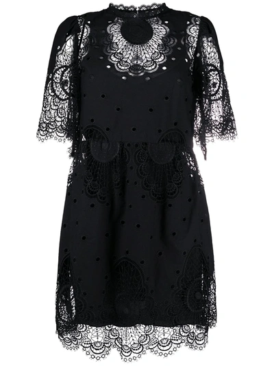 Temperley London Judy Mini Dress In Black