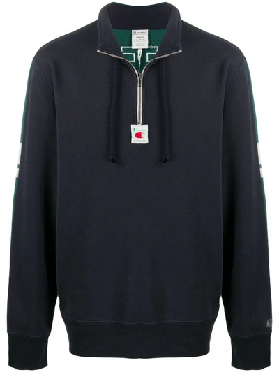 Craig Green X Champion Zip-front Jersey Sweatshirt In Blue