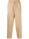 JIL SANDER DRAWSTRING CROPPED TAPERED TROUSERS