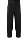 ISSEY MIYAKE CROPPED BELTED TROUSERS
