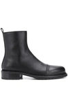 ANN DEMEULEMEESTER ROUND TOE ANKLE BOOTS