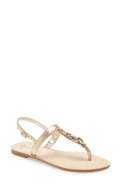 Lilly Pulitzerr Largo Sandal In Gold Metallic Leather