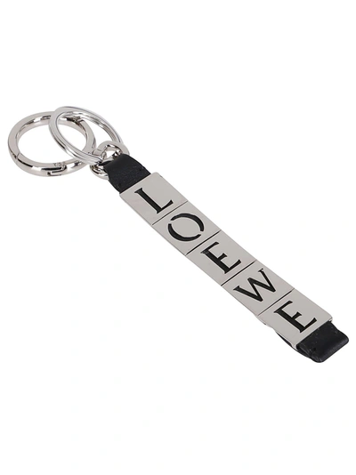 Loewe Letters Charm In Black Silver
