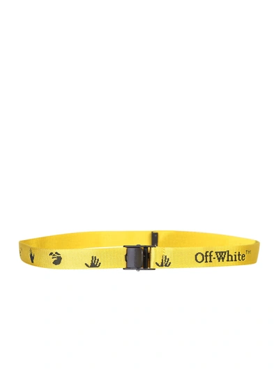 Off-white Industrial Belt In Yellow