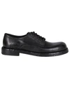 DOLCE & GABBANA BLACK LEATHER DERBY SHOES,11538815