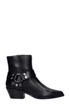 THE SELLER TEXAN ANKLE BOOTS IN BLACK LEATHER,11538653