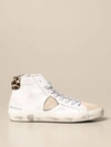 PHILIPPE MODEL SNEAKERS IN LEATHER AND SUEDE,11539371