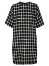 VALENTINO BLACK AND WHITE VIRGIN WOOL MINI DRESS,11538927