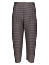 ISSEY MIYAKE GREY STRIPED TROUSERS,11538846