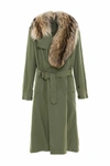 MR & MRS ITALY NICK WOOSTER UNISEX TRENCH WITH FUR SCARF,11538621