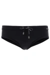 Dolce & Gabbana Logo Print Swim Trunks In Nero (black)