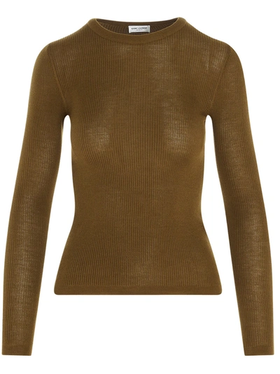 Saint Laurent Sweater In Green