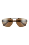 RAY BAN POLARIZED 55MM AVIATOR SUNGLASSES,RB366360-P